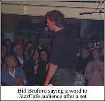 Bruford talks to the audience